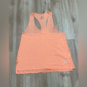 Nike Dri Fit Women’s Light Neon Orange Racer Back Sheer Tank Top Large